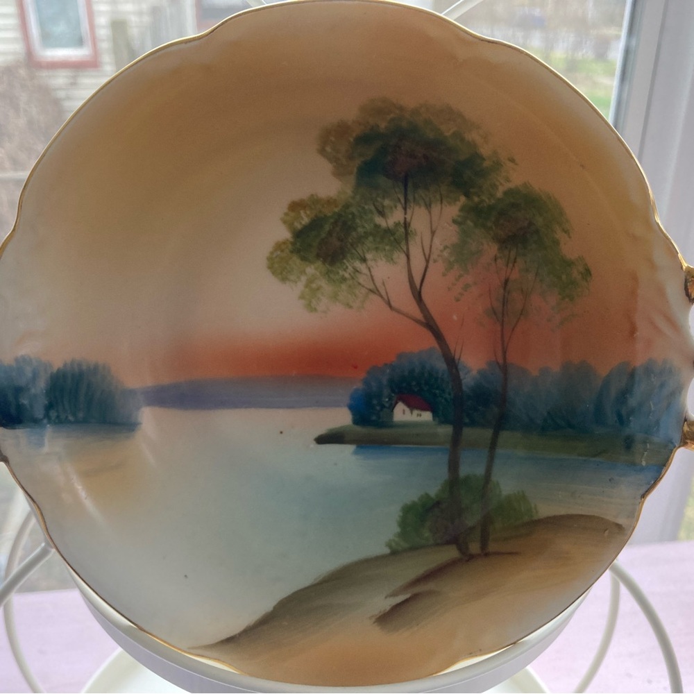 Vintage Sunset Noritake Handpainted Dish